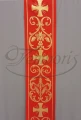 Pas ornatowy szeroki czerwony KŁ