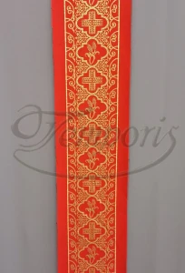 Pas ornatowy szeroki czerwony RM