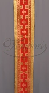 Pas ornatowy szeroki czerwony G