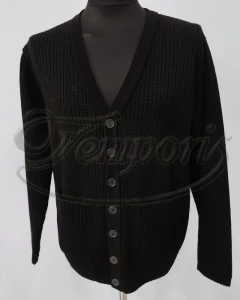 Sweter na sutannę męski czarny