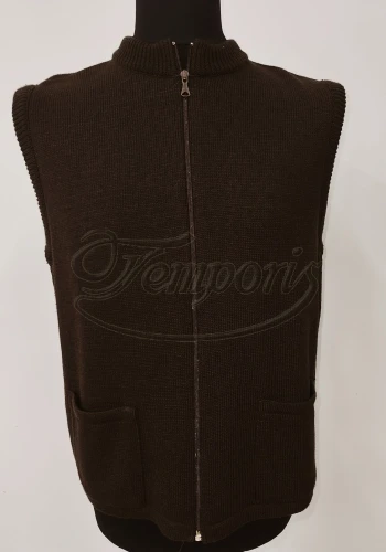 Kamizelka damska brązowa